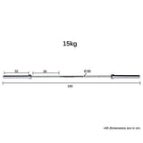 1.8m olympic straight bar dimension