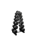 6 pairs total 225kg hex dumbbell from 12.5kg to 25kg with dumbbell rack