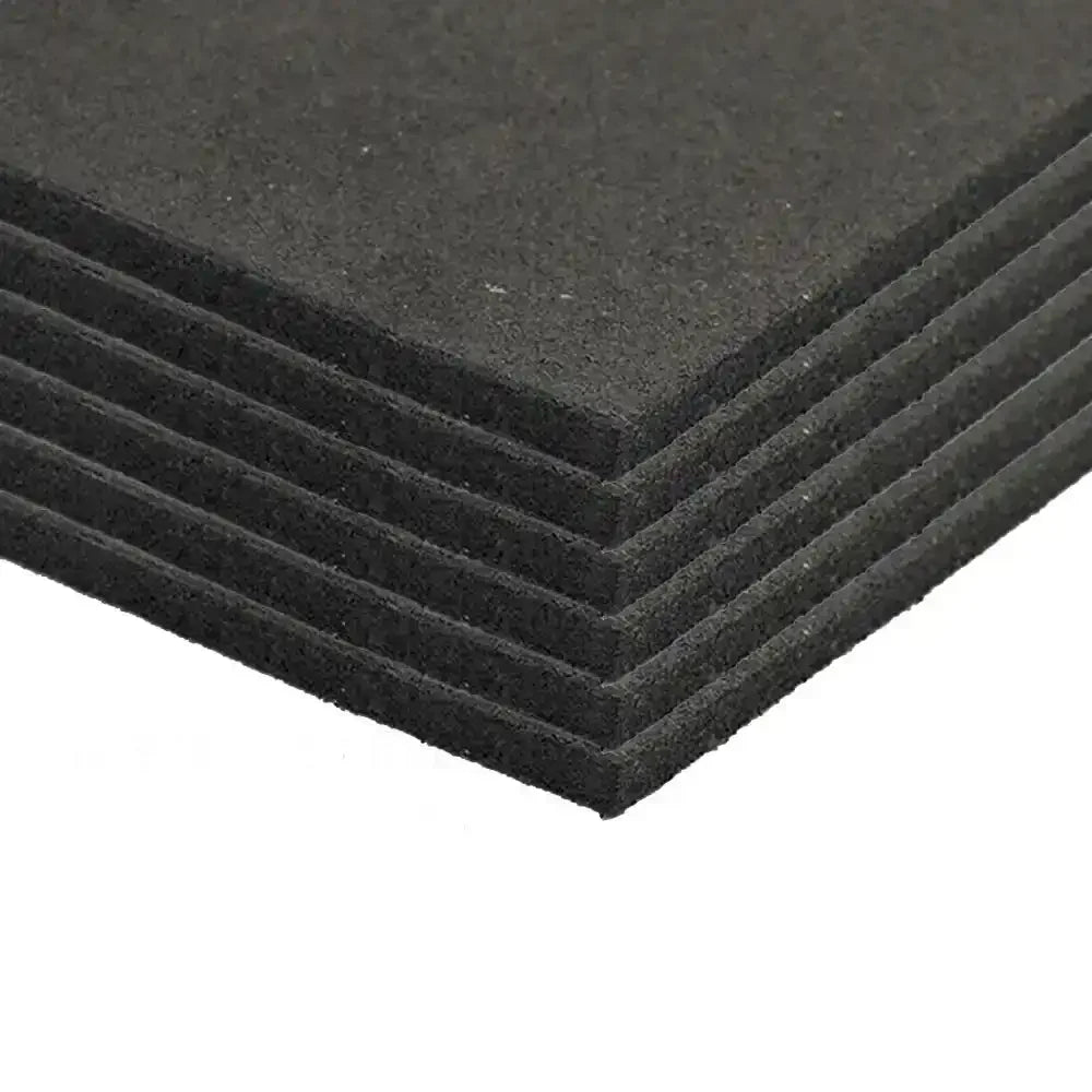 6pcs 15mm Rubber Gym Mats (1m x 1m) Durable Non-Slip Flooring
