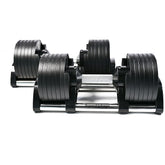 Pair of 24kg Quick-Adjustable Dumbbells - 2kg Increments