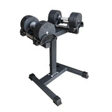 pair of 24kg adjustable dumbbell with stand