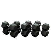 A set of 32.5/35/37.5/40kg *2 hex dumbbell
