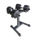 pair of 32kg adjustable dumbbell with stand