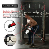 male model image for landmine attachment in smith machine jl006