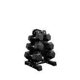3 pairs total 45kg hex dumbbell from 5kg to 10kg with dumbbell rack