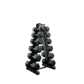 6 pairs total 165kg hex dumbbell from 7.5kg to 20kg with dumbbell rack