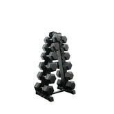 6 pairs total 165kg hex dumbbell from 7.5kg to 20kg with dumbbell rack