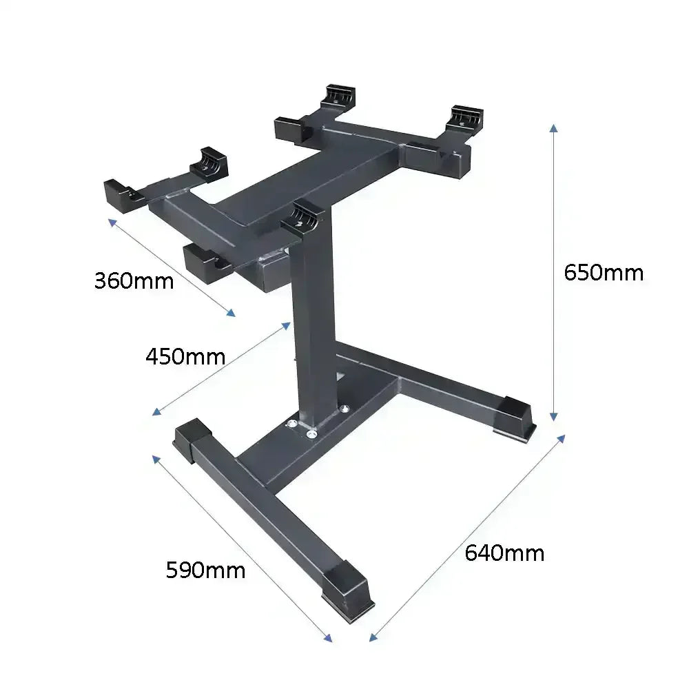 adjustable dumbbell stand dimension
