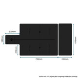 classic reformer mat black with dimension