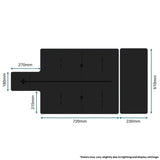 classic reformer mat black with dimension