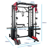 Smith Machine JL006 parts dimension diagram