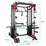 Smith Machine JL006 parts dimension diagram