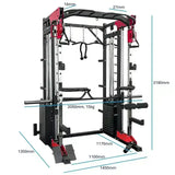Smith Machine JL006 parts dimension diagram
