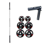 landmine attachment with weights and barbell