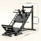 leg press and hack squat machine with dimension