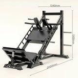 leg press and hack squat machine with dimension