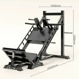 leg press and hack squat machine with dimension