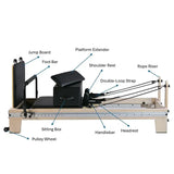 all parts description on pilates reformer pl-600 pro