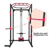 Power Cage Rack with Cable System SR89 spotter arm