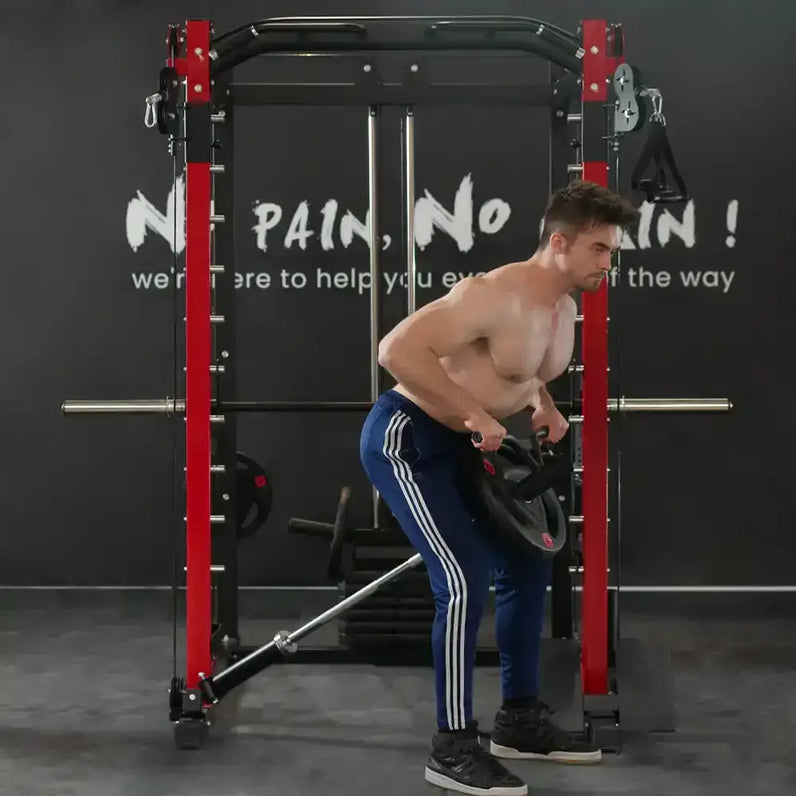 Male Model Image for Smith Machine SP024 Landmine Attchment
