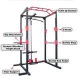 power cage rack with cable system