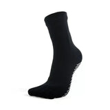 black five-toe pilates and yoga socks