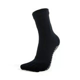 black five-toe pilates and yoga socks