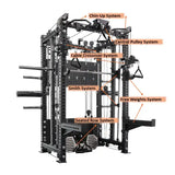 Alphago Commercial 5-In-1 Multi-Functional Smith Machine US586