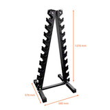a-shape 10 pairs dumbbell stand with dimension