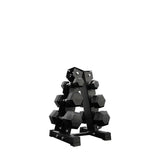 3 pairs total 30kg hex dumbbell from 2.5kg to 7.5kg with dumbbell rack