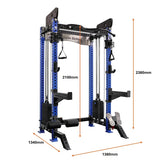 Squat cable rack with dimensions