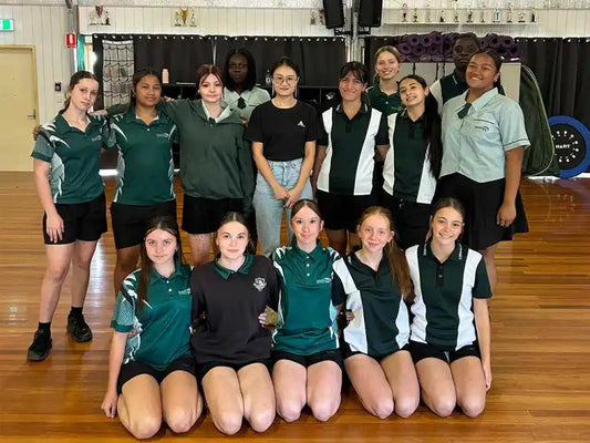 super alphago member with loganlea state high school dance program students