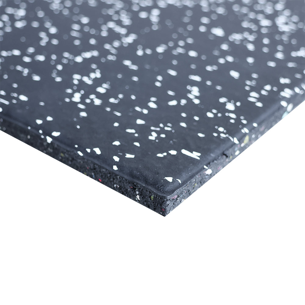 15mm Rubber Flooring Gym Mats 1m*1m with White Flecks