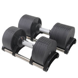 a pair of 24kg adjustable dumbbell