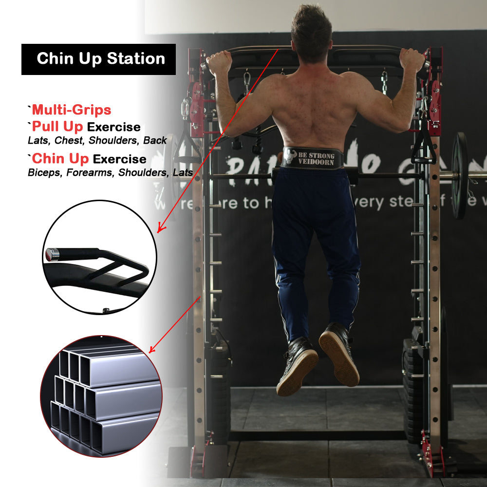 male model image of chin up station in smith machine jl006