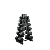 6 pairs total 165kg hex dumbbell from 7.5kg to 20kg with dumbbell rack