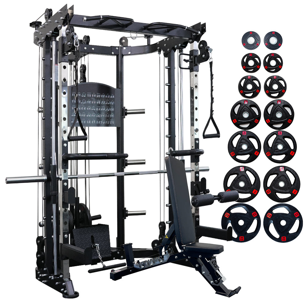 smith machine cf089 with bench weight stack
