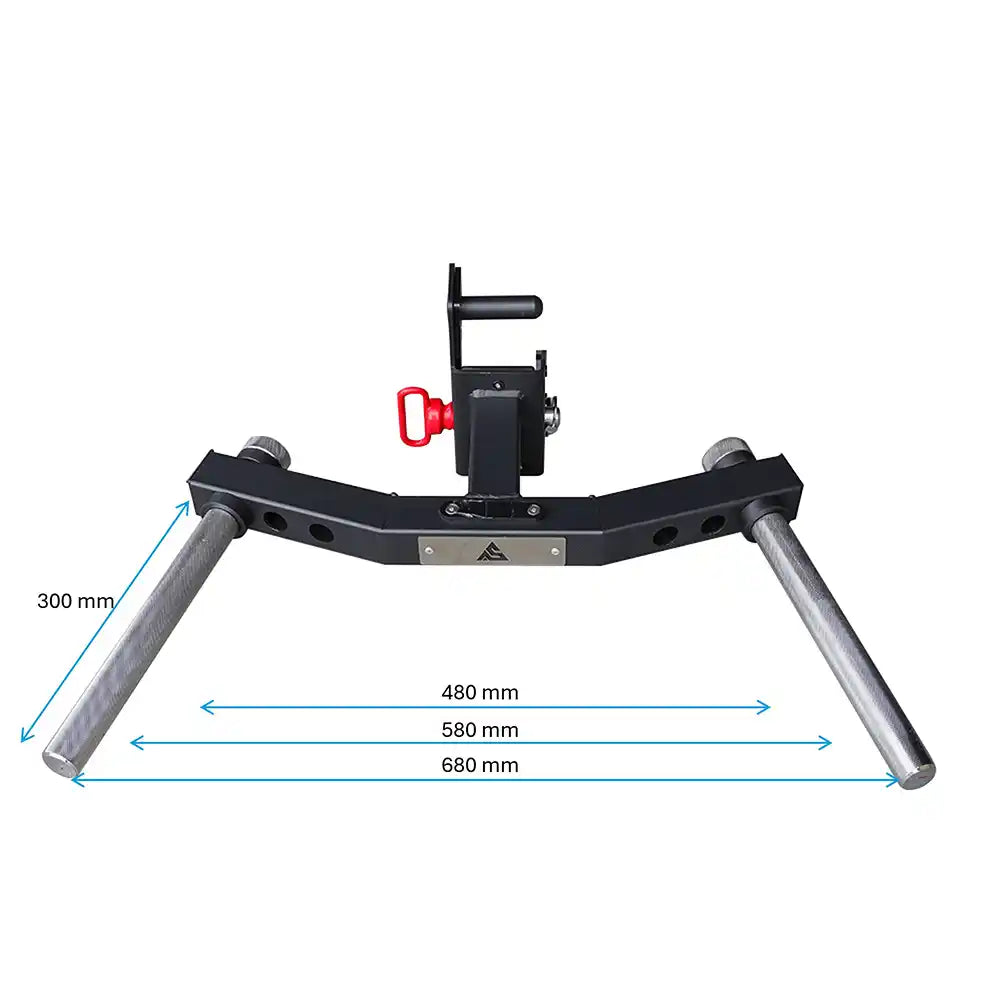Dip Bar Attachment for power rack with dimension