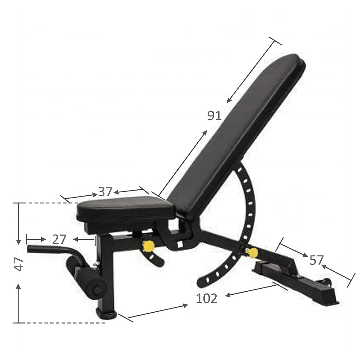 Smith Machine SP024 + 105kg Tri-Grip Weights + 2.2m Bar + Decline Bench