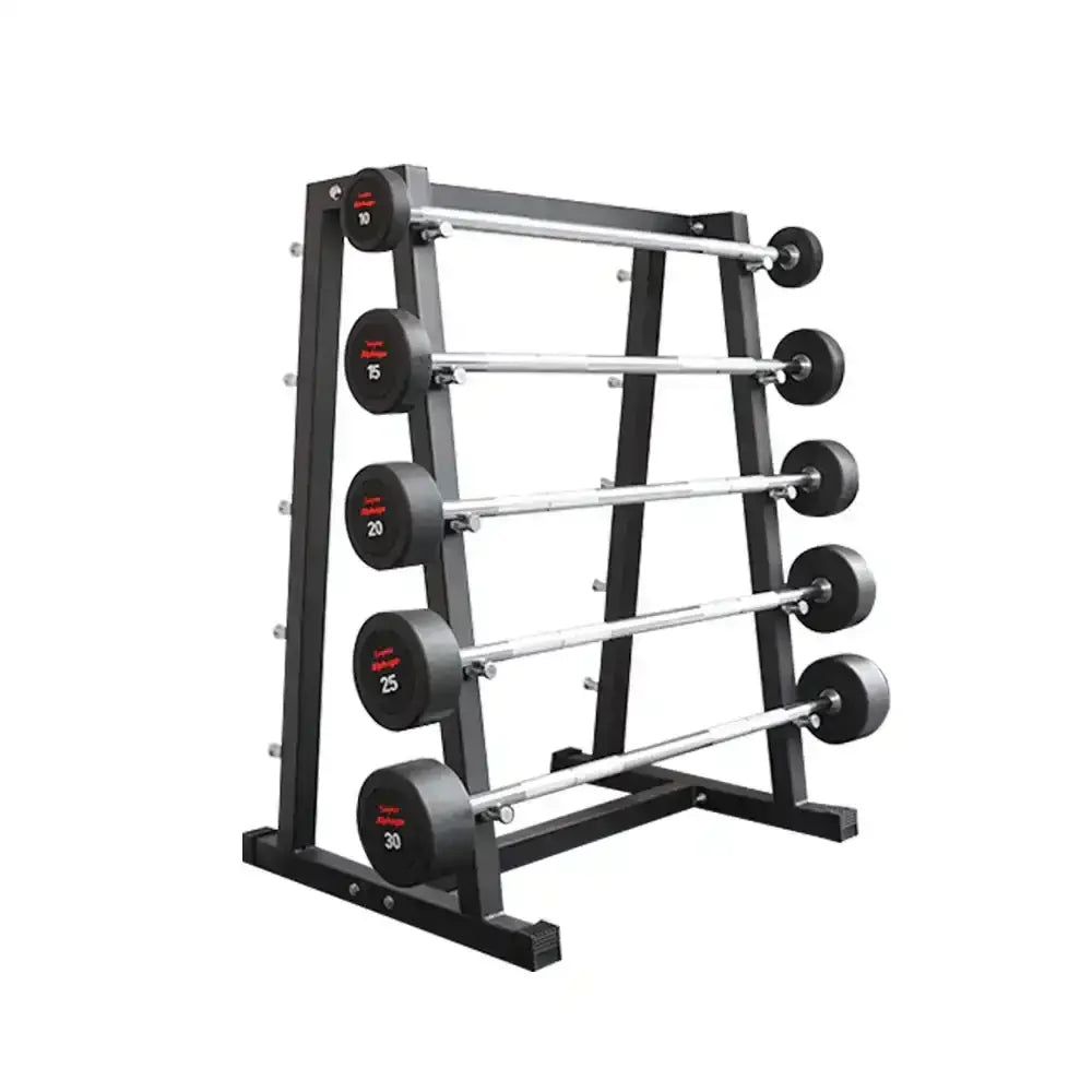 10/15/20/25/30kg Fixed Barbell Set with Rack | Durable & Space-Saving ...