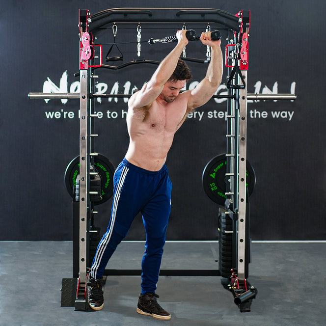 male model image for triceps training  in smith machine jl006