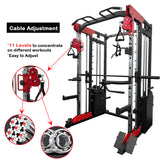 adjustable cable system in smith machine jl006