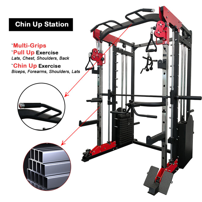 chin up station in smith machine jl006