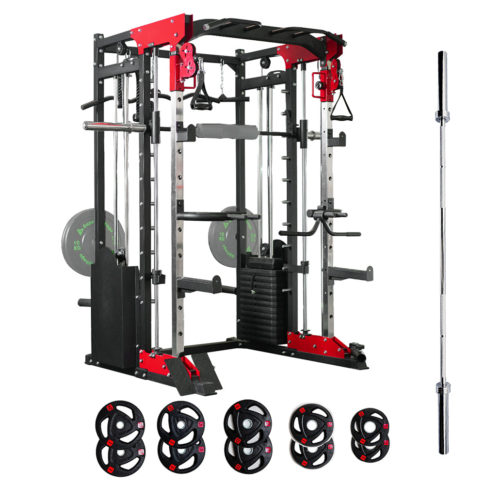 Smith Machine with Barbell Weights