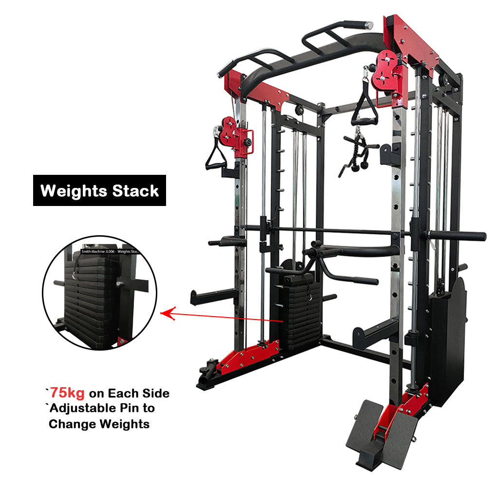 70kg weights stack each side in smith machine jl006