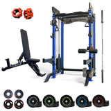Functional Trainer LY-90 + 2.2m Barbell + 157.5kg Weights + Bench