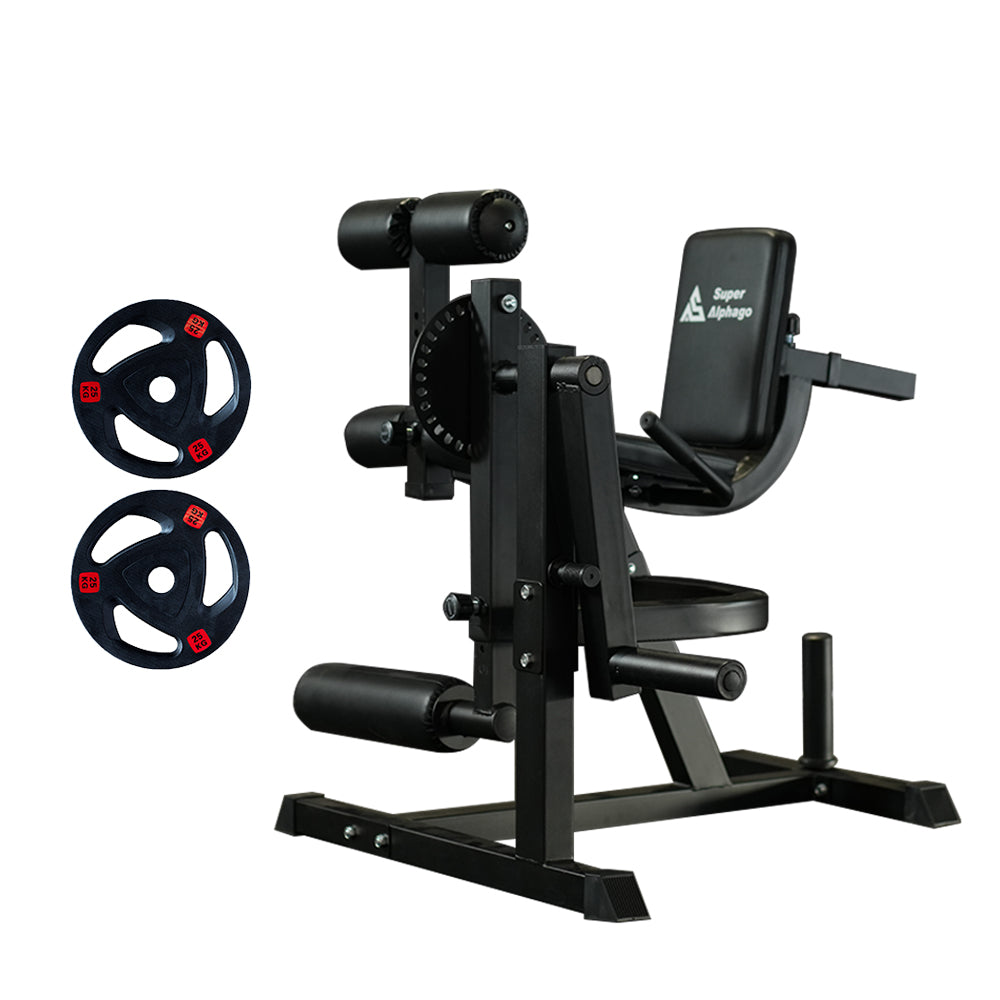 Leg Extension & Leg Curl Machine with 25kg Olympic Tri-Grip Weights