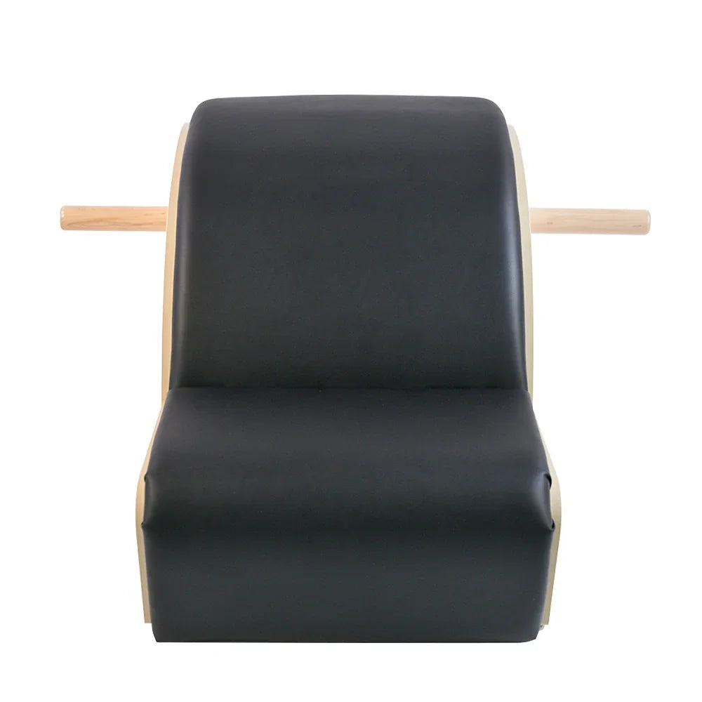 Close-Up of leather cushion in Pilates Maple spine corrector