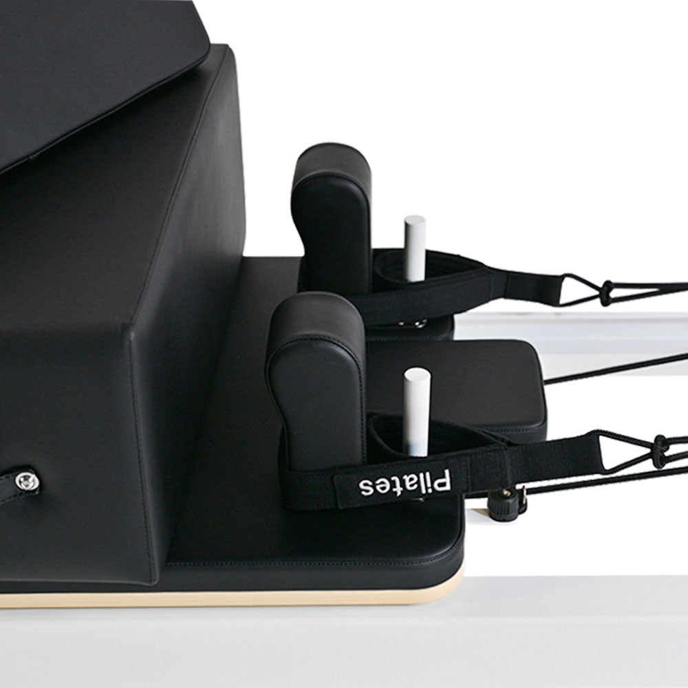 aluminum Pilates reformer machine straps and handles and shoulder rest