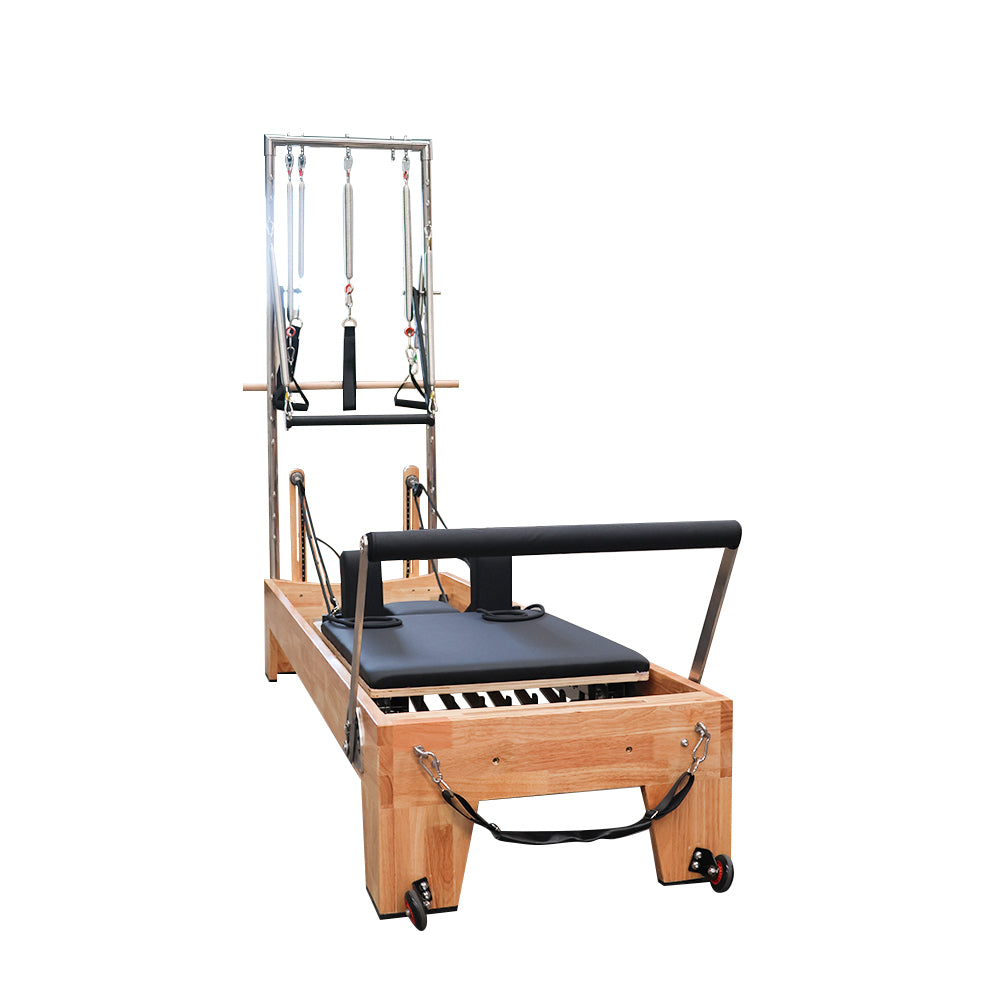 pilates reformer with half trapeze attachment